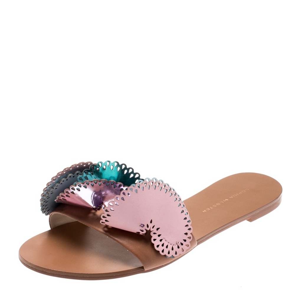 Sophia Webster Laser cut multicolor slides